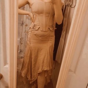 VERSACE two piece corset gown